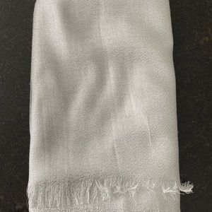 Silver Shimmer Evening Wrap Scarf